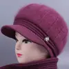 Chapéus para Meia-Idade e Idosos 2025 Novo Outono e Inverno Chapéu de Lã para Avós Quente Boina Chapéu de Algodão com Forro de Lã para Mãe