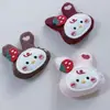 Nuevo Bordado de Tela de Dibujos Animados Fresa Rubor Conejo Colgante para Bolso DIY Pasador para el Cabello Sombrero Ropa Zapatos Accesorios