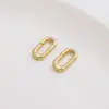 Relleno de Oro de 14K Color Duradero Hebilla de Resorte Dorada Hebilla Ovalada Larga con Forma de O Accesorios para Collares Hechos a Mano DIY Joyería