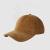 Gorra de Béisbol de Pana de Color Sólido Transfronteriza para Pareja, Estudiantes Hombres y Mujeres, Informal, Suave, Sombrero de Copa Cálido, Pato Japonés para Cabeza Grande