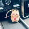 Llavero Creativo de Coche de Dibujos Animados que Sopla Burbujas Muñeco para Aliviar el Estrés Colgante para Mochila de Estudiante Pequeño Regalo