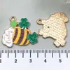 Trébol Gota de Aceite Aleación Irlandés SUERTE Colgante DIY Pulsera Pendientes Llavero Accesorios de Joyería