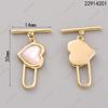 Hebilla de collar de perlas corazón de amor corazón concha blanca grasa otbuckle pulsera hebilla de cierre hebilla de conexión cadena de suéter accesorios diy