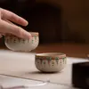 Taza de Té de Cerámica Estilo Dunhuang, Juego de Té Kung Fu, Taza de Maestro, Taza Individual, Taza de Té Pintada a Mano Retro, Recipiente para Té