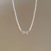Collar de Perla y Moño con Circonita para Mujer, Nuevo Collar Gargantilla, Elegante y Sofisticado, Accesorio de Cadena Versátil para Clavícula