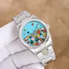 Reloj Oyster para Hombre y Mujer Perpetuo Correa de Acero Log Automático Mecánico 313641mm Color Caramelo Reloj de Pareja Tendencia