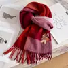 Novo Cachecol de Lã Xadrez 2026 para Mulheres, Vinho, Ano do Cavalo, Bordado Vermelho Chinês, Gorro de Lã para Pescoço, Inverno, Ano do Zodíaco