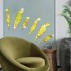 Espejo de 1 mm de grosor 6 pegatinas de espejo de plumas pegatinas decorativas de pared SM047 suministro transfronterizo pegatinas de espejo al por mayor