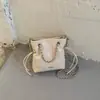 Bolso de Mano de Moda de Comercio Exterior Bolso Cubo Nuevo Primavera/Verano 2026 Bolso Versátil para Mujer Bolso Cruzado Bolso de Cadena Acolchado de Gama Alta