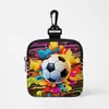 Bolsa de Monedas con Estampado de Fútbol Copa Mundial 2026 Cremallera Entrenamiento al Aire Libre Bolsa para Comida de Perro Almacenamiento Bolsita para Auriculares Mini