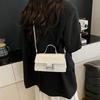 Bolso cuadrado pequeño de moda popular de este año 2025 con patrón de cocodrilo, bolso de mano de nicho, bolso de hombro y bandolera de alto valor para mujer
