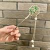 Horquilla con borlas de flores antiguas para mujer, horquilla Hanfu de alta gama que combina con todo, horquilla para el pelo con forma de disco para cheongsam, tocado