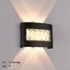Lámpara de Pared Impermeable para Exteriores de Nuevo Modelo Transfronteriza para Paredes Exteriores, Patio, Pasillo Simple, Lámpara de Pared de Doble Cabezal con Emisión de Luz Hacia Arriba y Abajo por Tres Lados