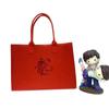 Bolsa de fieltro rojo Año del Dragón Rojo Net Bolso rojo de gran capacidad Empresa Mercancía de Año Nuevo Puerta trasera Compromiso Bolsa de regalo de mano