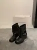Chuyuji 2026 Modelo Nuevo Botines Grises para Mujer con Acabado Desgastado, Tacón Grueso, Hebilla de Cinturón, Ajuste Holgado, Botas Fruncidas Apiladas