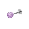 20g Acero Inoxidable Europeo y Americano Bola Totalmente Diamantada Exquisita Barra en T de Diamante Varilla de 0.8 Joyería para Perforación Hueso de la Oreja Uña del Labio Uña de la Oreja