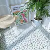 Alfombra de Piso de Aspecto Limpio Minimalista Moderna, PVC Lavable y Limpiable con Trapo, Alfombra de Tamaño Grande para Sala de Estar y Dormitorio, Alfombra de Sofá de Cobertura Completa
