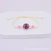 Venta Directa de Fábrica de Pulsera de Flores Secas Estilo Búho con Encaje de Gipsofila Fresca y Dulce, Pulsera de Cerámica de Jingdezhen