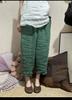 Verano Nuevo Elegante Commuter Arte Color Sólido Casual Suelto Ramio Adelgazante Pantalones Hasta el Tobillo Pantalones Harlan 2023