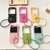 Cordón de Cuero Samsung Zflip 30% de descuento Estuche Apilable para Teléfono Móvil Adecuado para Zflip6 Silicona Z5 Transfronterizo Z-Flip34 Exportación