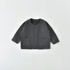 Ropa de abrigo para bebé, Clase A, cárdigan unisex estilo coreano, top para primavera/otoño, camiseta interior para bebé, disponible en varios colores lisos, cuello redondo, manga larga