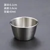 304 Plato para salsa coreano taza para salsa plato de sabor tamaño pequeño taza para condimento plato para salsa de tomate dorado plato para vinagre plato para bistec tarta de huevo