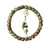 Cuentas de sándalo verde argentino de corte recto, accesorios de flor de ciruelo para bricolaje, cadena de mano, cuentas de canto de Buda, joyería retro para hombres y mujeres