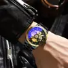 Transmisión en Vivo Popular Reloj para Hombre Mecánico Totalmente Automático Pieza Única Envío Directo Correa de Acero Negro Reloj Mecánico Estudiante Masculino