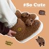 Botas de Neve Femininas de Inverno Novas Confortáveis de Pelúcia Fofas Modernas Capivara com Solado Grosso Versáteis para Uso Externo