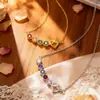 Collar con Colgante de Piedra de Nacimiento de Diciembre Más Vendido Transfronterizo Europeo y Americano Moda para Mujer