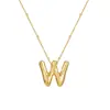 Colar de Letras Bolha Brilhante Mais Vendido Transfronteiriço para Mulheres Design de Nicho Ins Ouro 18K Cobre Não Desbota Colar Atacado