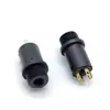 PJ-31640 com porca rosqueada de 4 seções, canal duplo, plugue direto vertical de 3,5 MM, soquete de áudio, soquete de fone de ouvido, estéreo