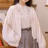 Cardigã de tricô retrô estilo chinês novo para mulheres, design de primavera e outono, suéter único com botões, cardigã curto feminino