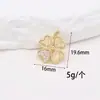 Base de Pingente DIY Hexagonal com Asa de Libélula Letra D Banhada a Ouro 14K Micro-Incrustada Zircônia Sintética