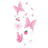 Pegatinas de Tatuaje de Mariposas de Colores al por Mayor Impermeables y de Larga Duración Pegatinas Combinadas de Mariposas Acuarela Soñadoras para Pecho, Cintura y Brazos