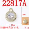 Elegante colgante redondo dorado y plateado con piedra de nacimiento de aleación, accesorios, aretes y collar hechos en casa, piedra de la suerte, material para joyería DIY