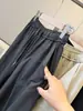 Pantalones cargo anchos para mujer de principios de otoño, cintura elástica con cordón, estilo coreano, bolsillos grandes, doble uso, puños, holgados, versátiles, casuales, largos