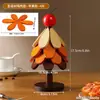 Alfombrilla Aislante Térmico de Madera Maciza con Forma de Árbol de Navidad Creativo, Salvamanteles Doméstico Anti quemaduras, Adorno Decorativo de Mesa, Posavasos para Cafetería Bar