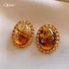 Pendientes Ovalados de Resina Color Café Maillard Aguja Plateada Otoño e Invierno Retro Versátiles Pendientes de Lujo Ligero de Alta Gama para Mujer