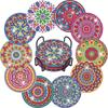 Posavasos de Pintura de Diamantes Transfronterizo Mandala Halloween Navidad Madera Taladro Eléctrico Aislado DIY Taladro Heterosexual Venta al por Mayor Taladro Redondo