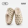 Pantuflas de algodón 2026, pantuflas de interior para el hogar con soporte para el arco, estilo mujer, impermeables, forradas de felpa, diseño de lunares, pantuflas cerradas estilo Birkenstock