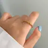 Anel Ajustável Aberto Dourado Areia de Alta Qualidade para Mulheres, Fashion, Doce, Luxo Leve, Anel Exquisito de Nicho com Design Antigo