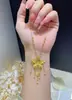 Conjunto de Corrente com Borla Gota d'Água Borboleta Ouro Areia Joias Femininas Luxo Leve Versátil Conjunto de Corrente de Alta Qualidade Joias Ouro Areia Atacado