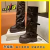 Botas Altas de Suela Gruesa Moda Versátil que Aumentan la Altura Ropa de Abrigo Para Personas Bajas Pantalón de Chica Popular Botas de Caballero Estilo Nuevo 2026