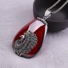 Joyería de Plata S925 Colgante de Granate Pavo Real Moda para Mujer Versátil Estilo Étnico Colgante