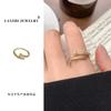 Uñas Lan zhi doradas electrochapadas microincrustaciones anillo abierto personalidad joyería de moda nicho para mujer nuevo estilo ins venta al por mayor