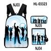 Amazon Transfronterizo Nuevo Mochila con Patrón de Danza de Sombras Mochila Reductora de Carga Set Bolso de Hombro Estuche para Lápices