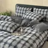 Nuevo Modelo 2026 Juego de Cuatro Piezas Jacquard Teñido en Hilo 100% Algodón, Transpirable Agradable a la Piel Primavera y Verano Juego de Tres Piezas Estampado para Dormitorio