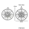 Pendantes Grandes Retro Europeos y Americanos de Acero Inoxidable con Cara Sonriente, Corazón Solar, Luna para Collares y Pendientes DIY, Accesorios de Joyería de Acero de Titanio