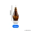 Botella gotero de bulbo único de 20 ml y 30 ml, Botella de vidrio ámbar que bloquea la luz, Botella vacía para envasado de cosméticos y aceites esenciales